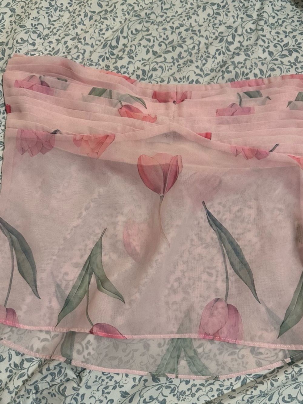 Princess Polly Pink Spring Tulip Sheer Top